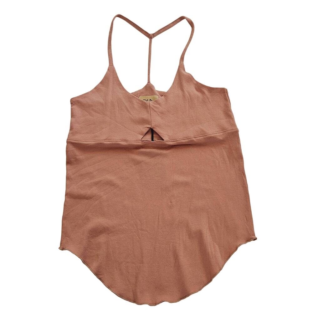 Chaser Front Cut Out Cami Tank Top Dusty Pink Women's Medium Casual Summer‎
